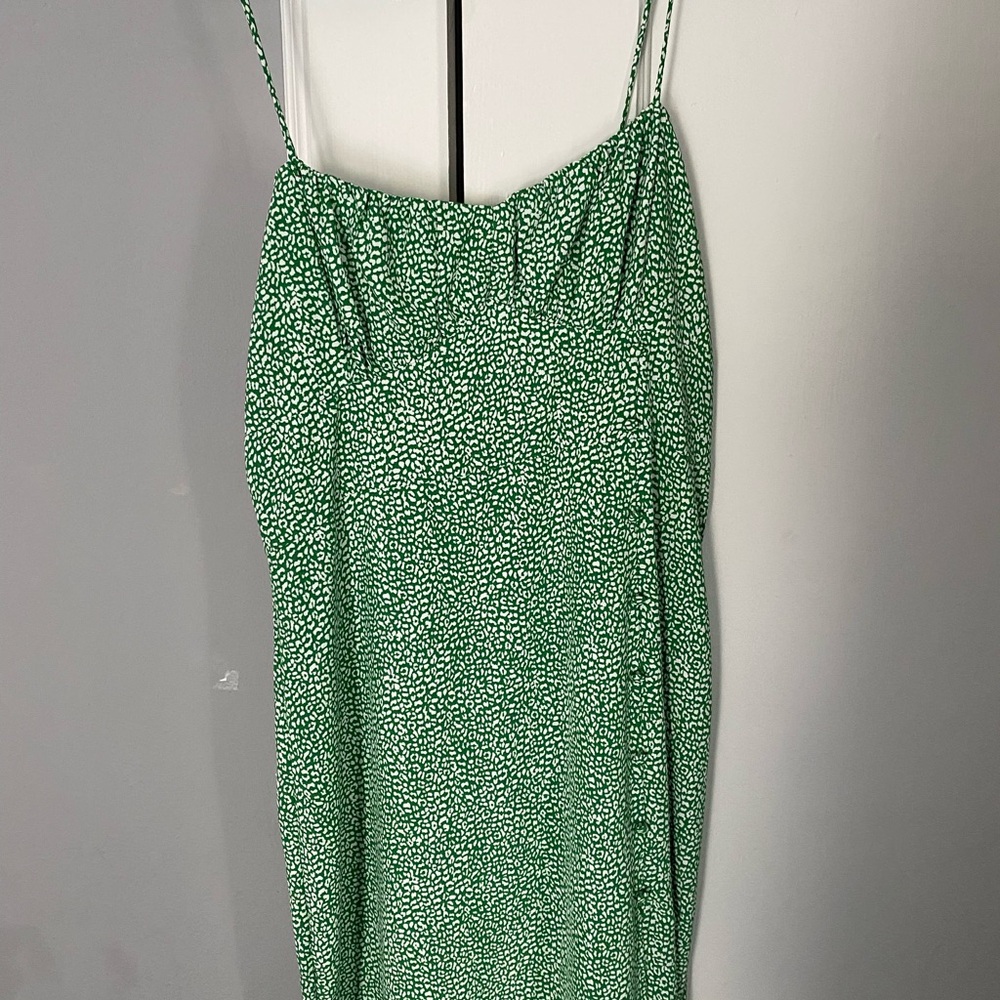 Zara Green Spaghetti Strap Sundress